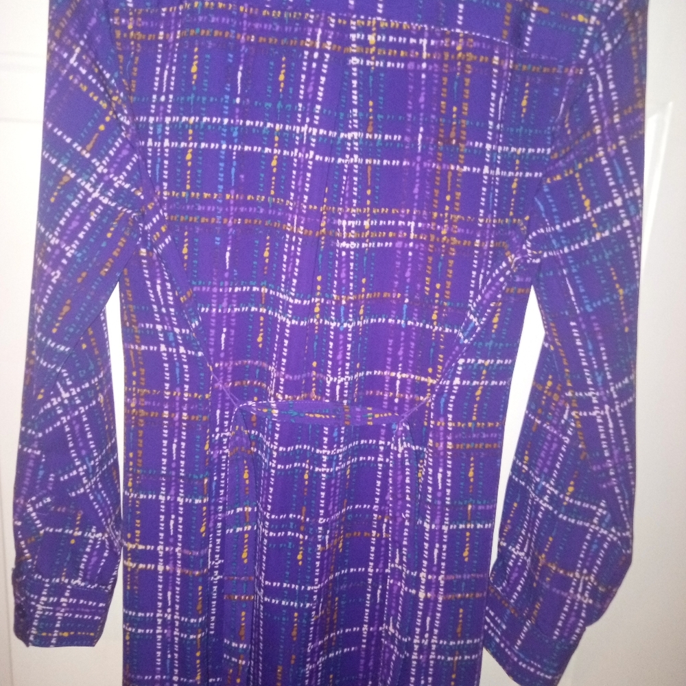 Appleseed's Petites Button down Purple dress w/ Belt Size 10P 💜 - Picture 10 of 12